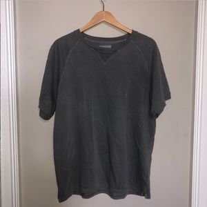 Gray Short Sleeve Lightweight Sweatshirt Top
